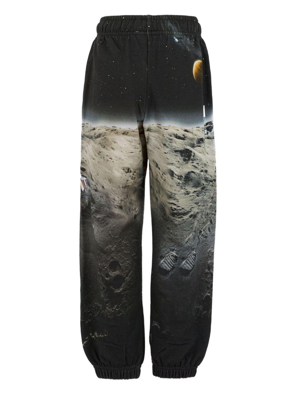 Pantaloni per bambino Molo neri con stampa Moon Landing - Rubino Kids