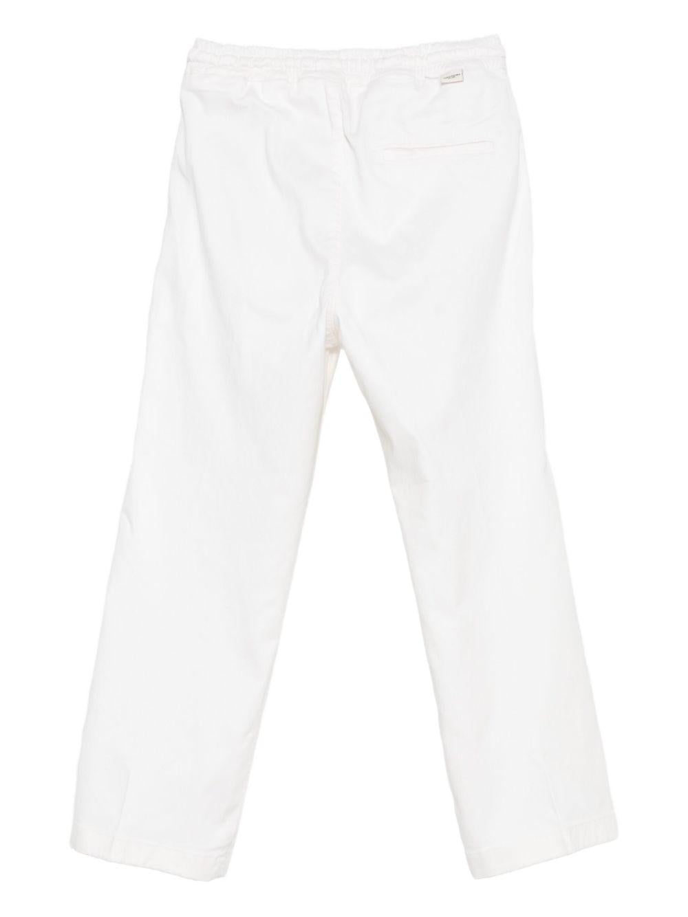 Pantaloni per bambino Paolo Pecora Kids bianco con coulisse - Rubino Kids