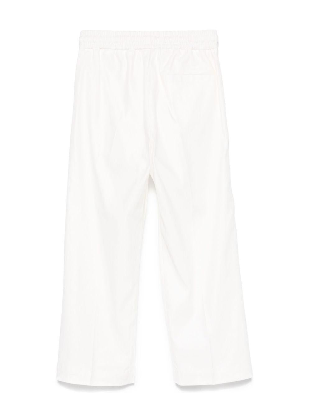 Pantaloni per bambino Paolo Pecora Kids bianco con coulisse - Rubino Kids