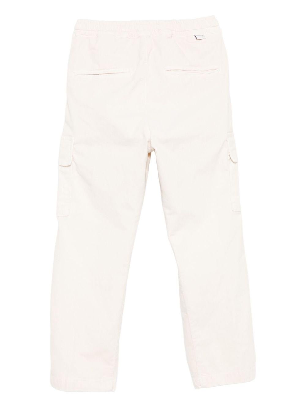 Pantaloni per bambino Paolo Pecora Kids bianco con tasca cargo - Rubino Kids
