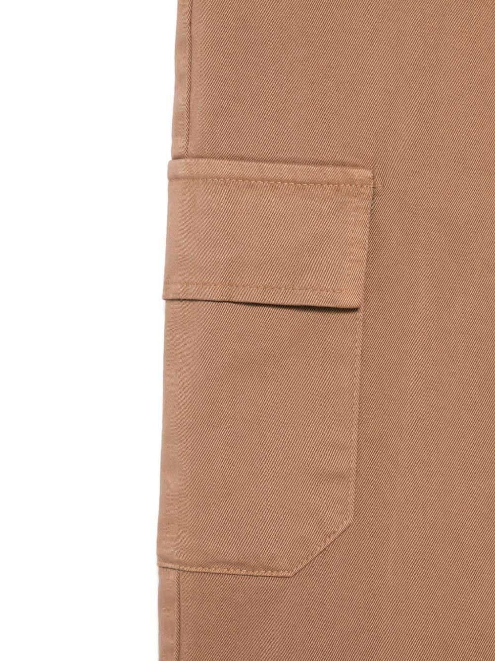 Pantaloni per bambino Paolo Pecora Kids marrone con tasca cargo - Rubino Kids