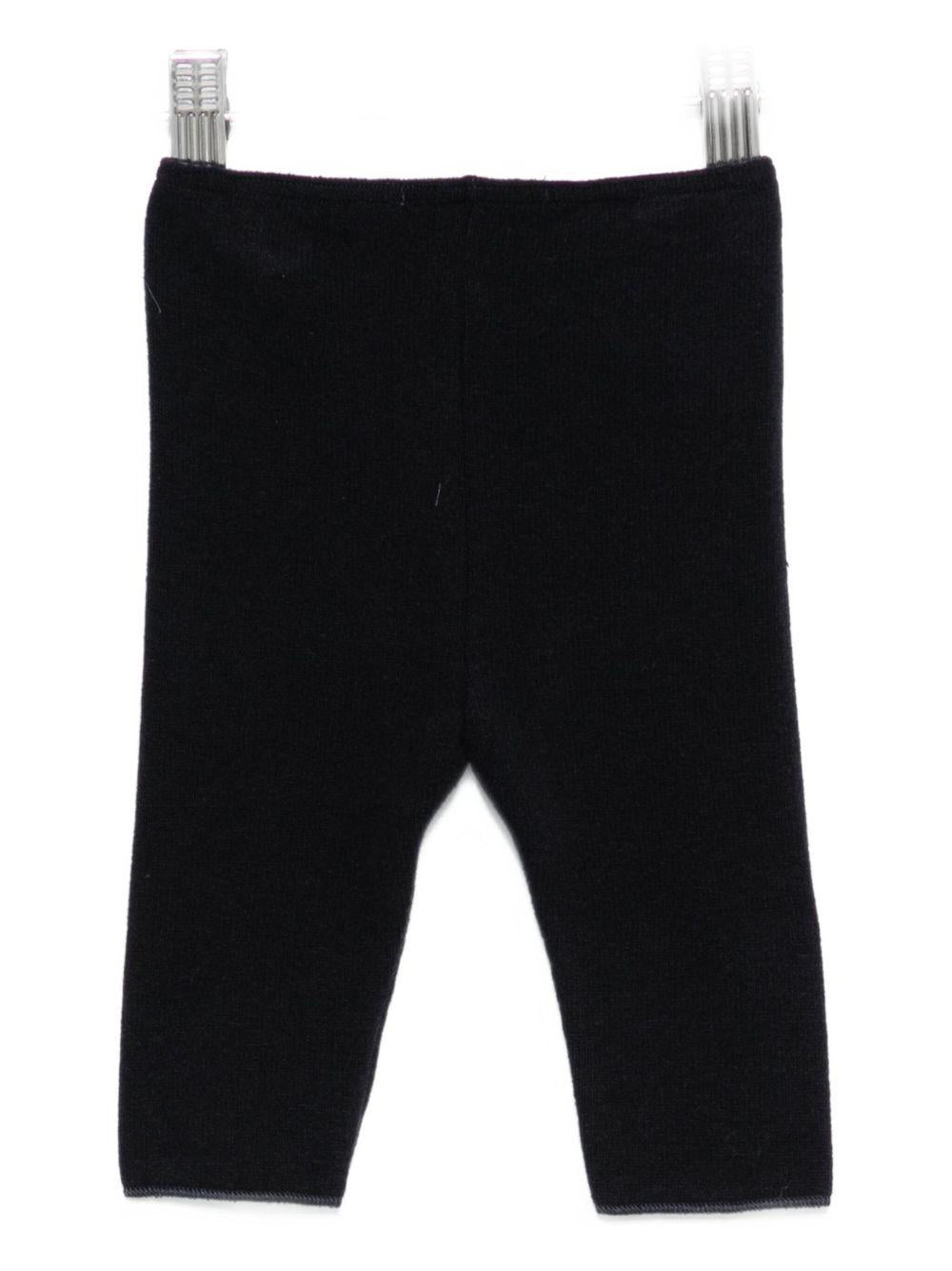 Pantaloni per neonata Album Di Famiglia Kids neri con elastico in vita - Rubino Kids