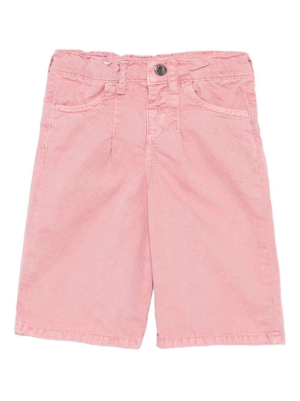 Pantaloni per neonata Emporio Armani Kids rosa con applicazione - Rubino Kids