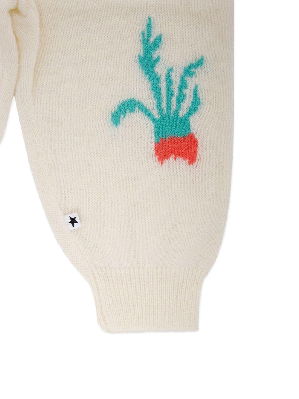 Pantaloni per neonata Molo beige chiaro con intarsio - Rubino Kids