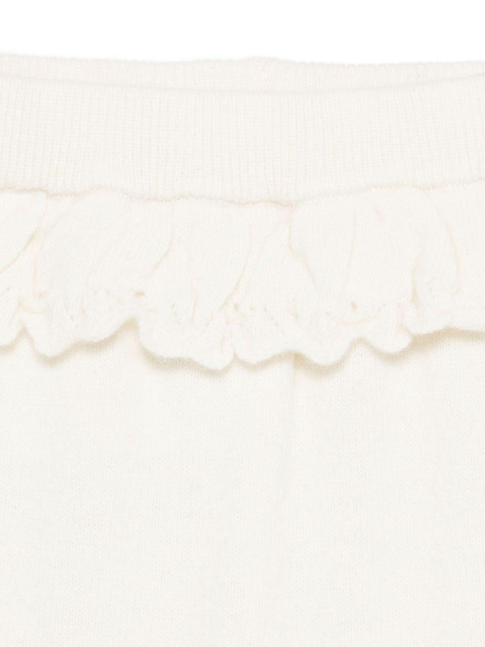 Pantaloni per neonata Tartine Et Chocolat bianchi con dettaglio con ruches - Rubino Kids