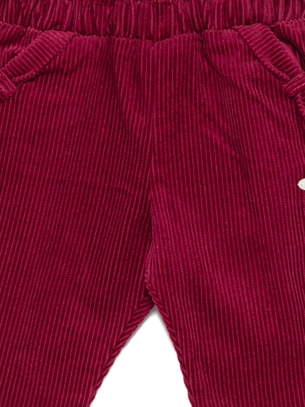 Pantaloni per neonata Tartine Et Chocolat rossi con applicazione con logo - Rubino Kids