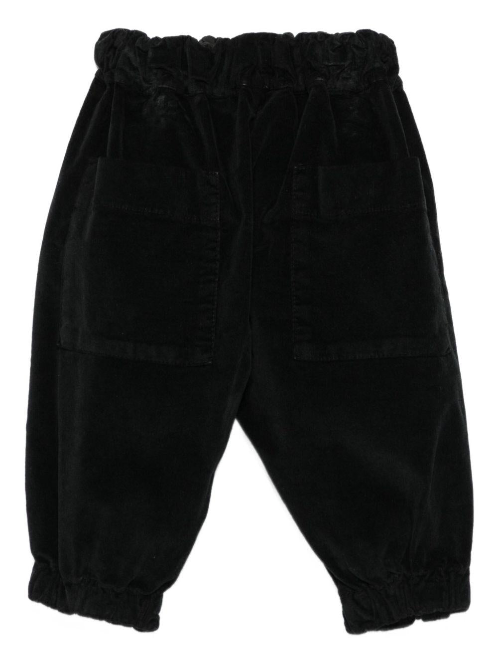 Pantaloni per neonato Album di Famiglia Kids neri con polsini elasticizzati - Rubino Kids