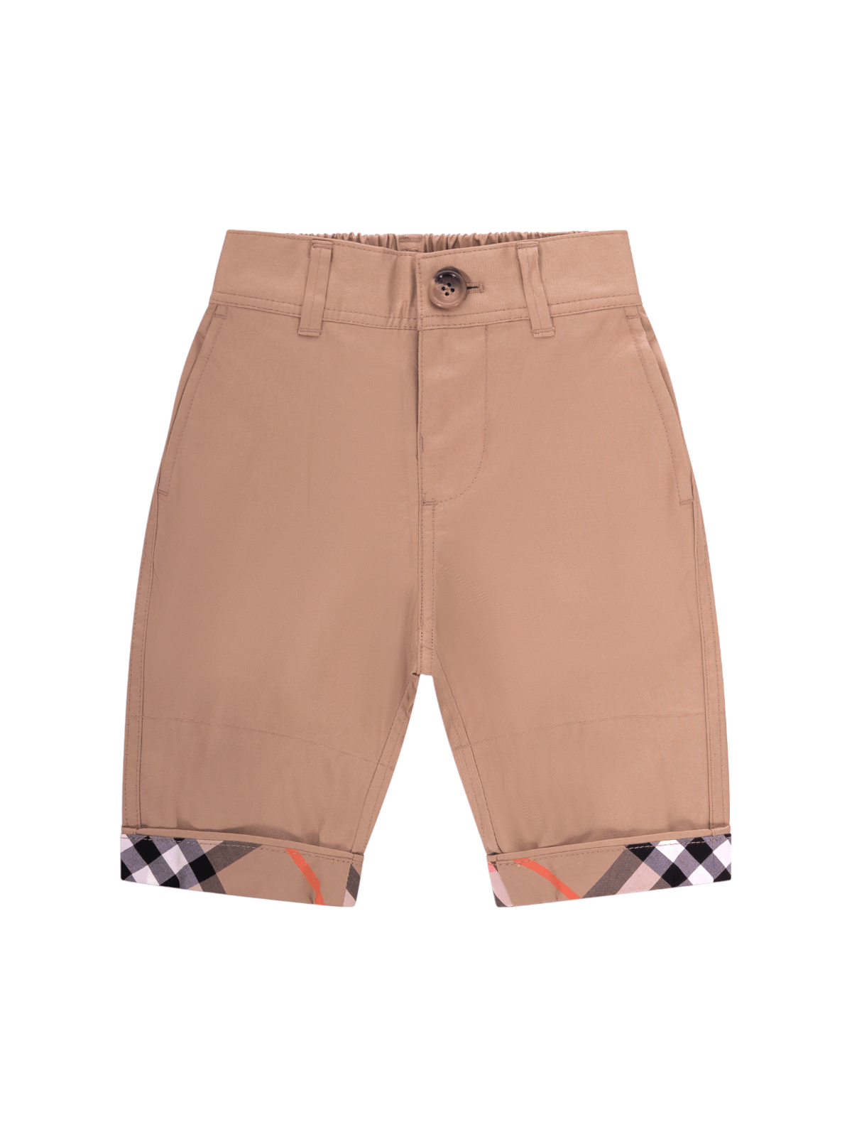 Pantaloni per neonato Burberry Kids beige con caratteristico motivo Vintage Check - Rubino Kids