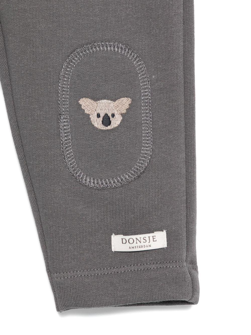 Pantaloni per neonato Donsje grigi con ricamo koala - Rubino Kids