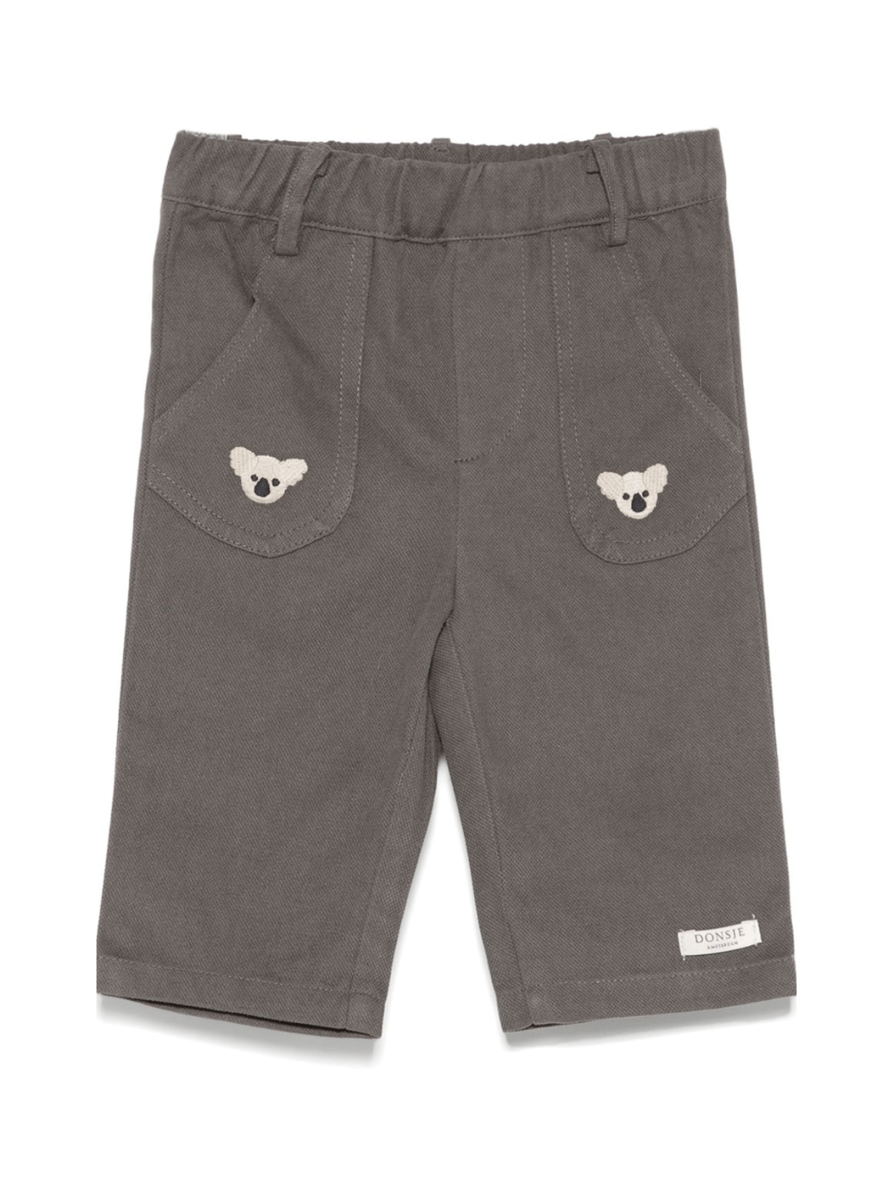 Pantaloni per neonato Donsje Kassim grigio con motivo con ricamo - Rubino Kids