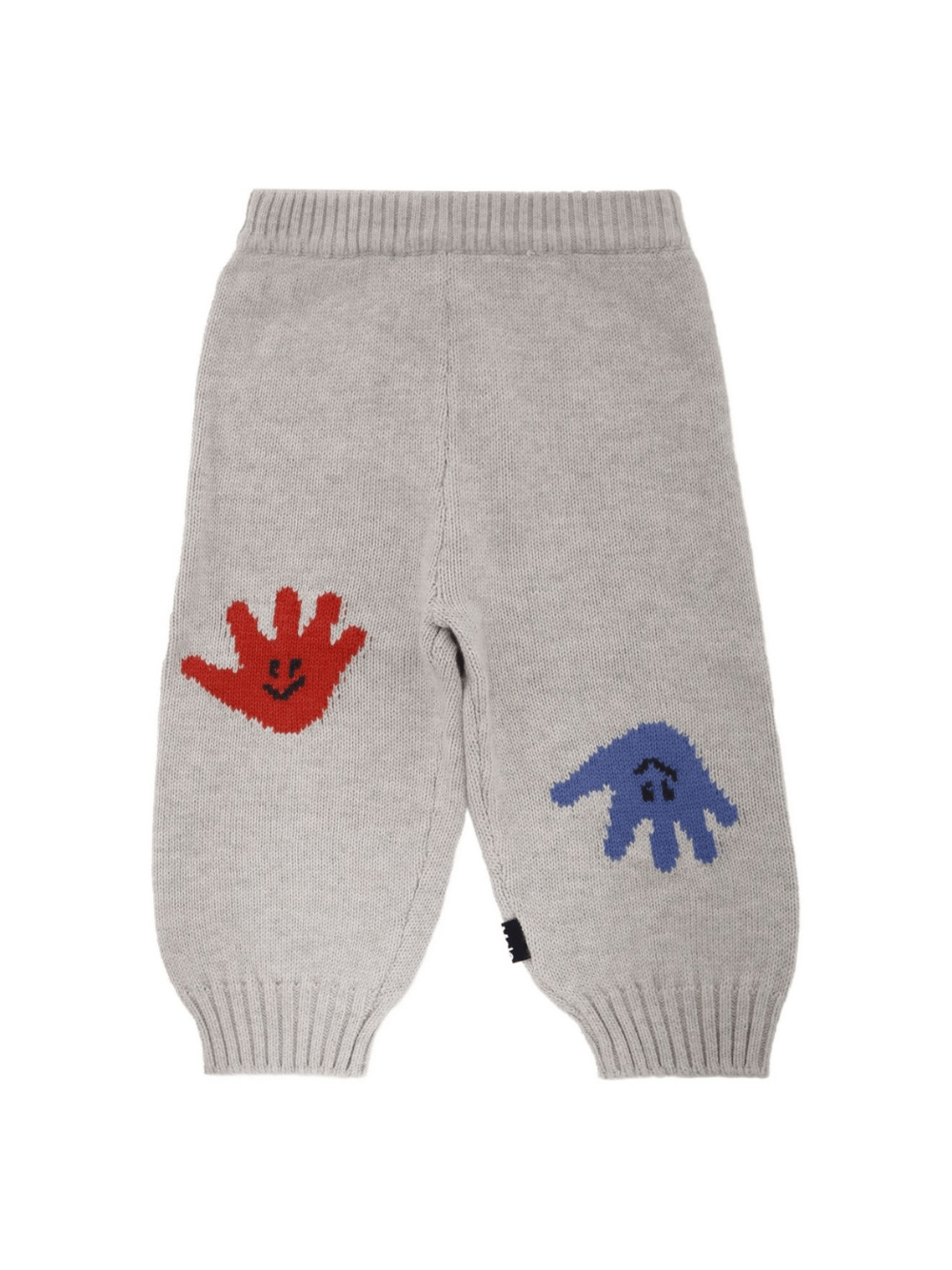 Pantaloni per neonato Molo grigi con motivo a intarsio e orli a coste - Rubino Kids