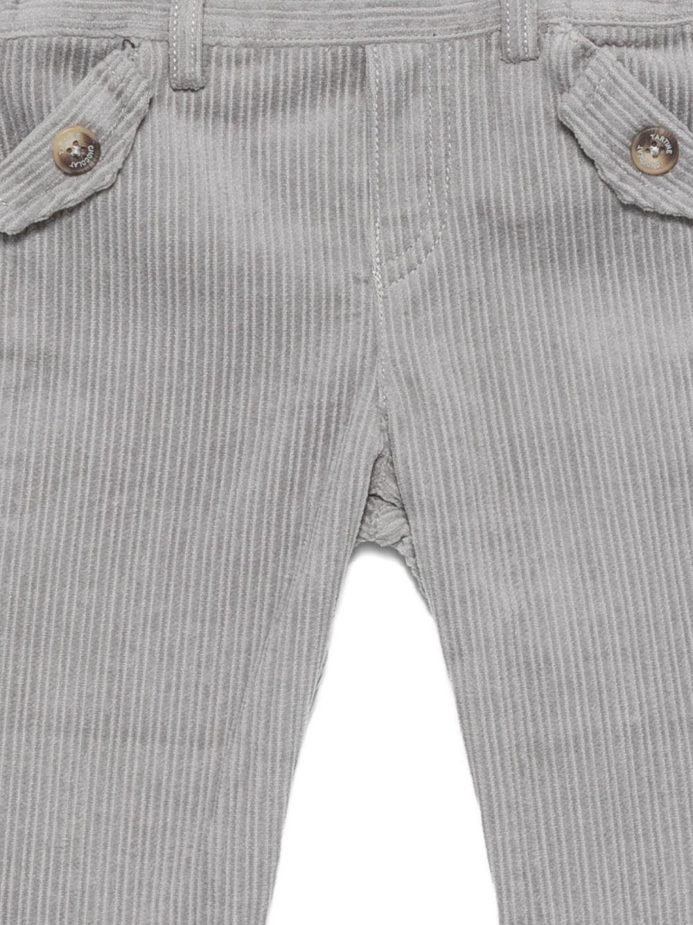 Pantaloni per neonato Tartine Et Chocolat grigi con texture a coste - Rubino Kids