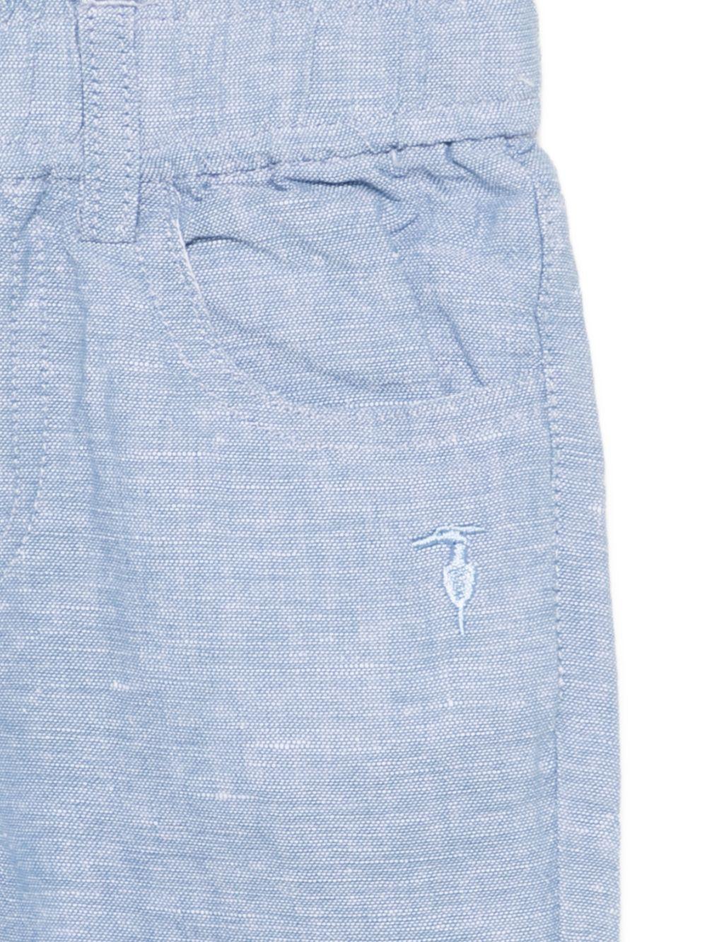 Pantaloni per neonato TRUSSARDI JUNIOR azzurro con tasche - Rubino Kids