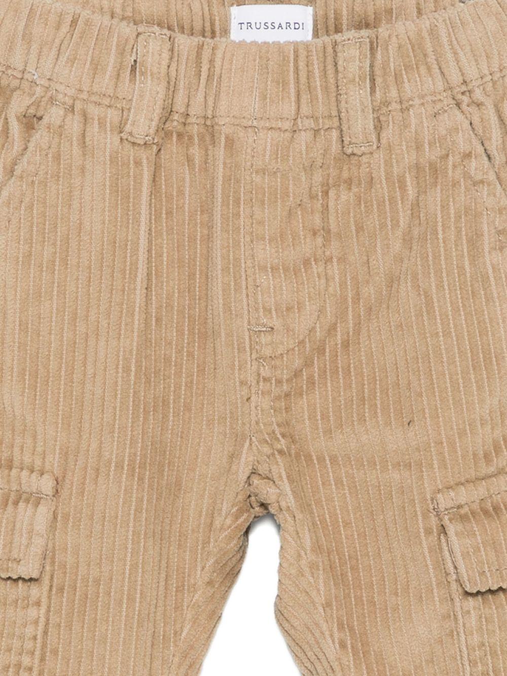 Pantaloni per neonato Trussardi Junior beige in velluto a coste - Rubino Kids