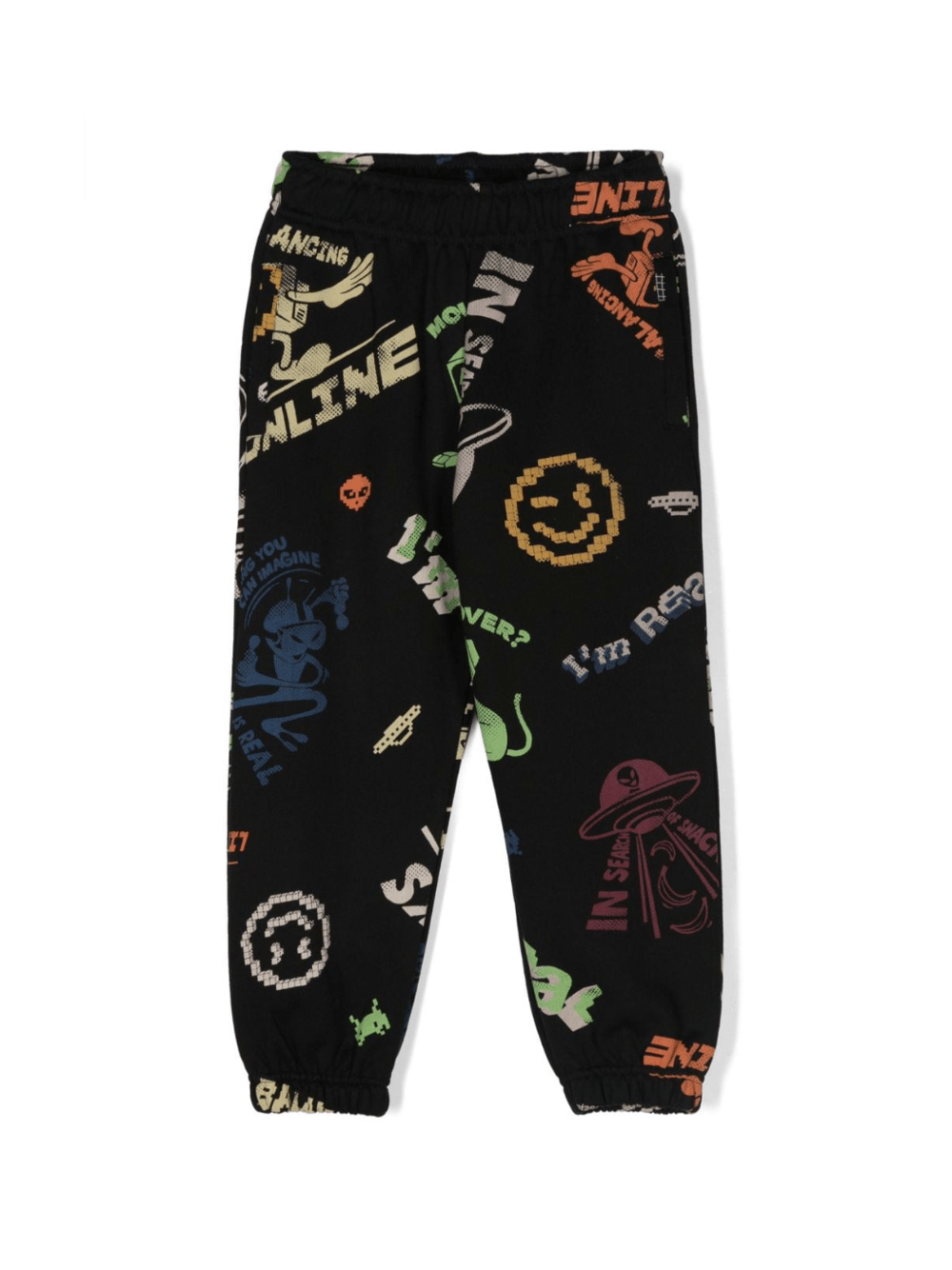 Pantaloni sportivi Adan per bambino Molo nero con dettaglio tasca finta - Rubino Kids