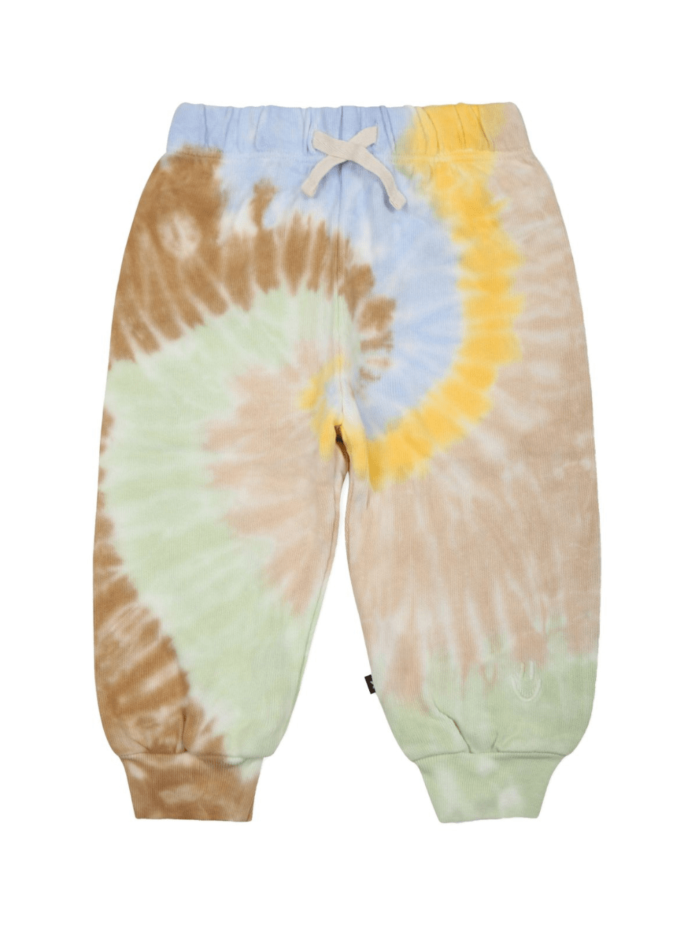 Pantaloni sportivi con fantasia tie - dye per neonato Molo multicolor con mini targhetta logo - Rubino Kids