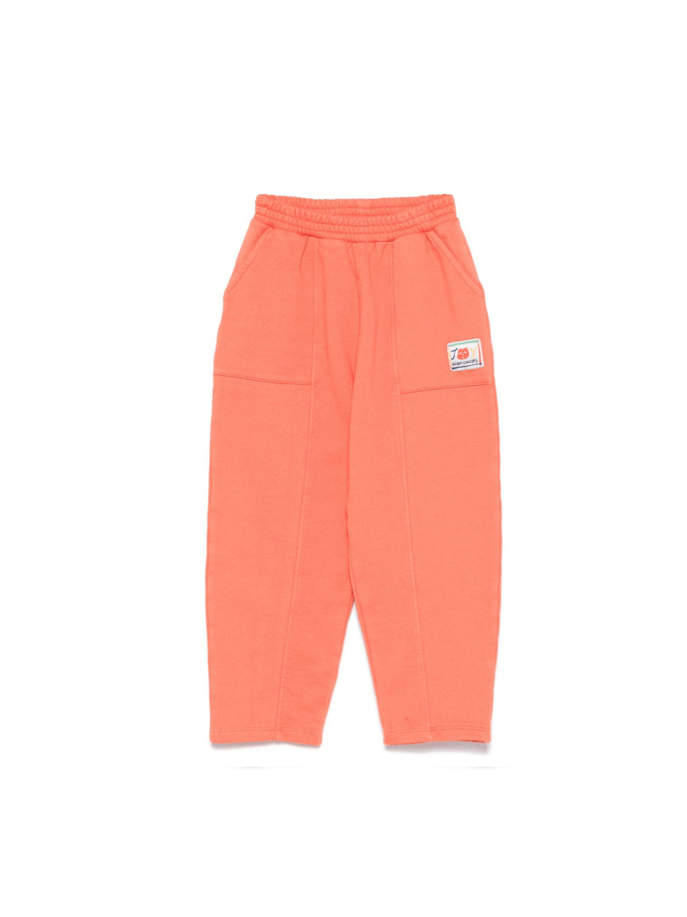 Pantaloni sportivi per bambina Bobo Choses Smiling arancione con vita elasticizzata - Rubino Kids