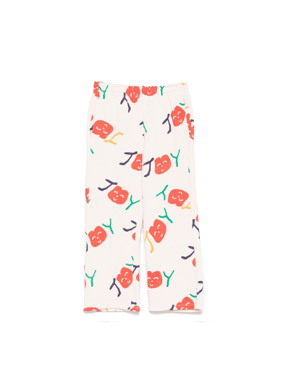 Pantaloni sportivi per bambina Bobo Choses Smiling beige con vita elasticizzata - Rubino Kids