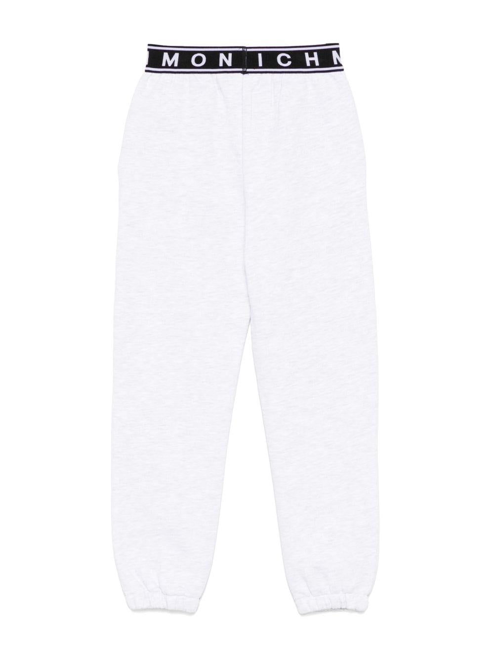 Pantaloni sportivi per bambina John Richmond Junior grigio con banda logo - Rubino Kids
