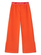 Pantaloni sportivi per bambina Off - White Kids Bookish arancione con fascia logo - Rubino Kids