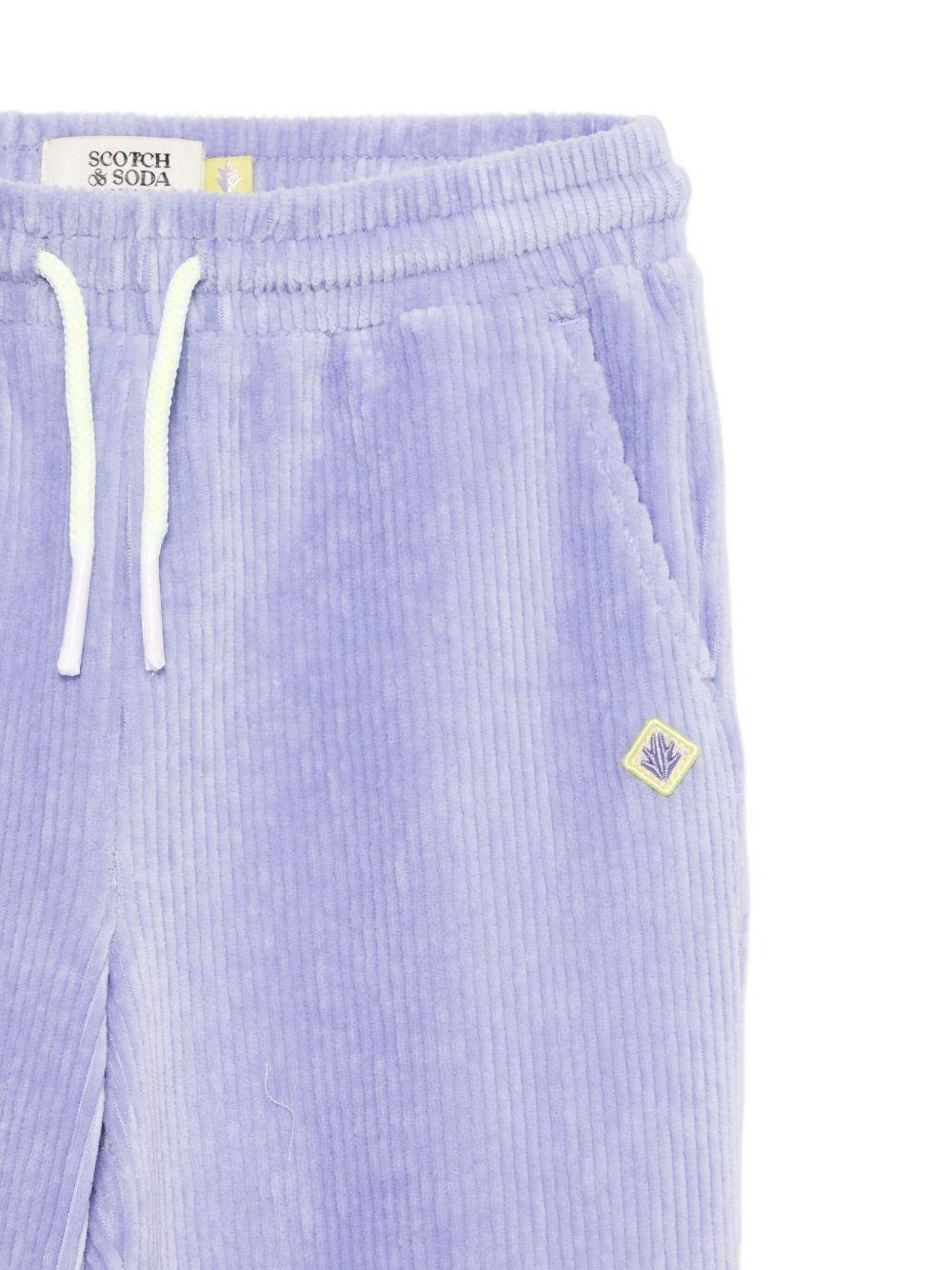 Pantaloni sportivi per bambina Scotch & Soda Kids viola con coulisse in vita - Rubino Kids