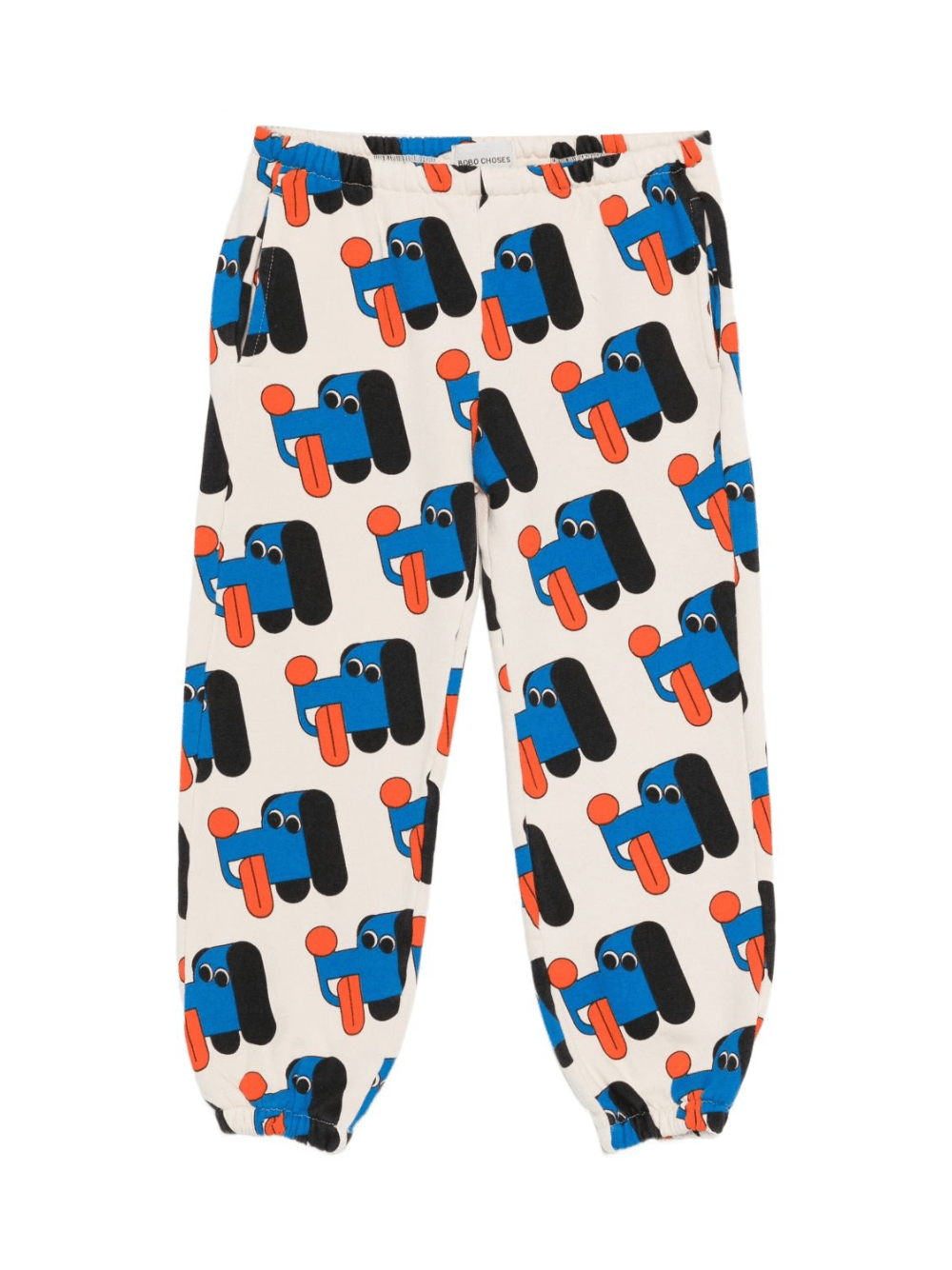 Pantaloni sportivi per bambino Bobo Choses bianco con stampa cane - Rubino Kids