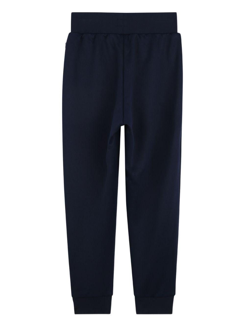 Pantaloni sportivi per bambino Boss Kids blu con logo tono su tono - Rubino Kids