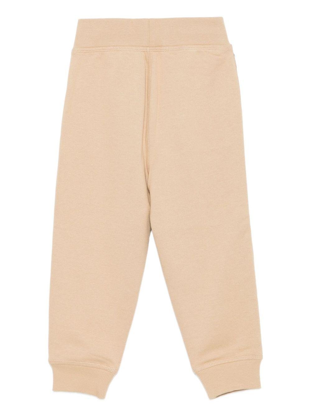 Pantaloni sportivi per bambino Burberry Kids beige con fettuccia Burberry Check - Rubino Kids