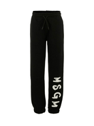 Pantaloni sportivi per bambino MSGM Kids nero con polsini elasticizzati - Rubino Kids