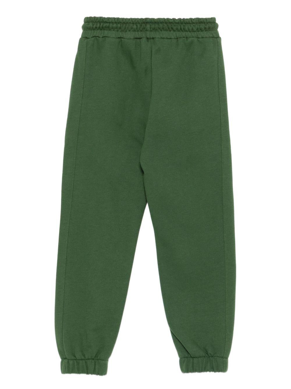 Pantaloni sportivi per bambino MSGM Kids verdi con tasche laterali - Rubino Kids