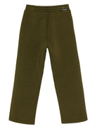 Pantaloni sportivi per bambino Palm Angels Kids verdi con applicazione con logo - Rubino Kids