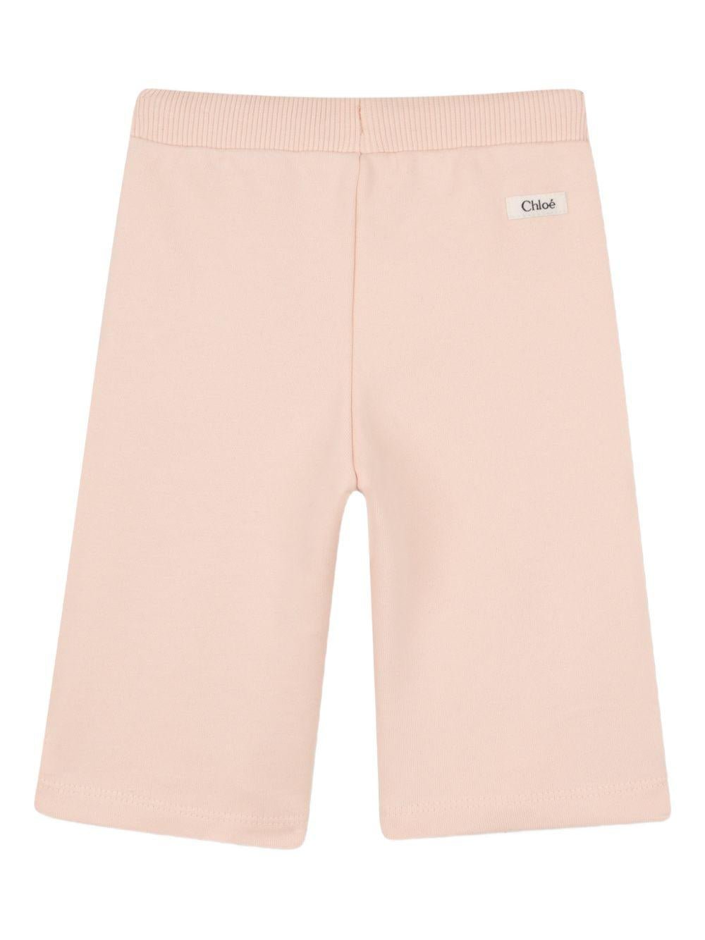 Pantaloni sportivi per neonata Chloé Kids rosa con coulisse in vita - Rubino Kids