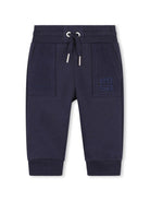 Pantaloni sportivi per neonati Givenchy Kids blu con motivo 4G con coulisse - Rubino Kids