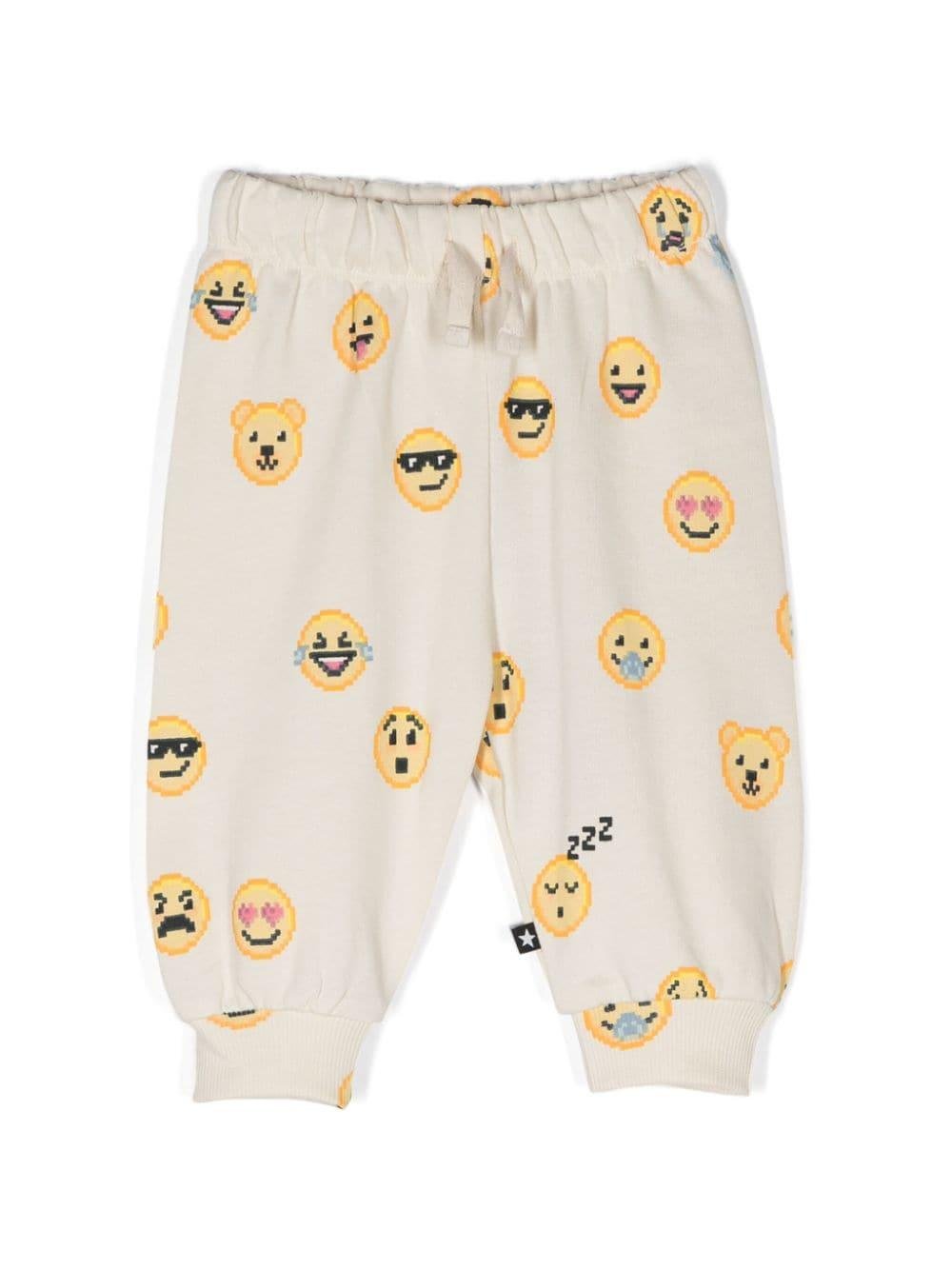 Pantaloni sportivi per neonati Molo Simeon beige con stampa grafica - Rubino Kids