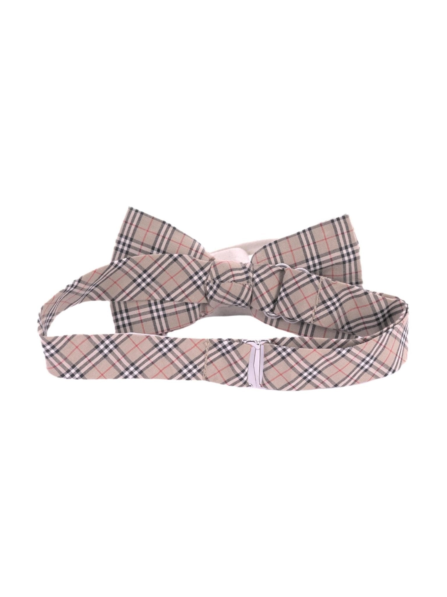 Papillon per bambino Burberry Kids beige con caratteristico motivo a quadri - Rubino Kids