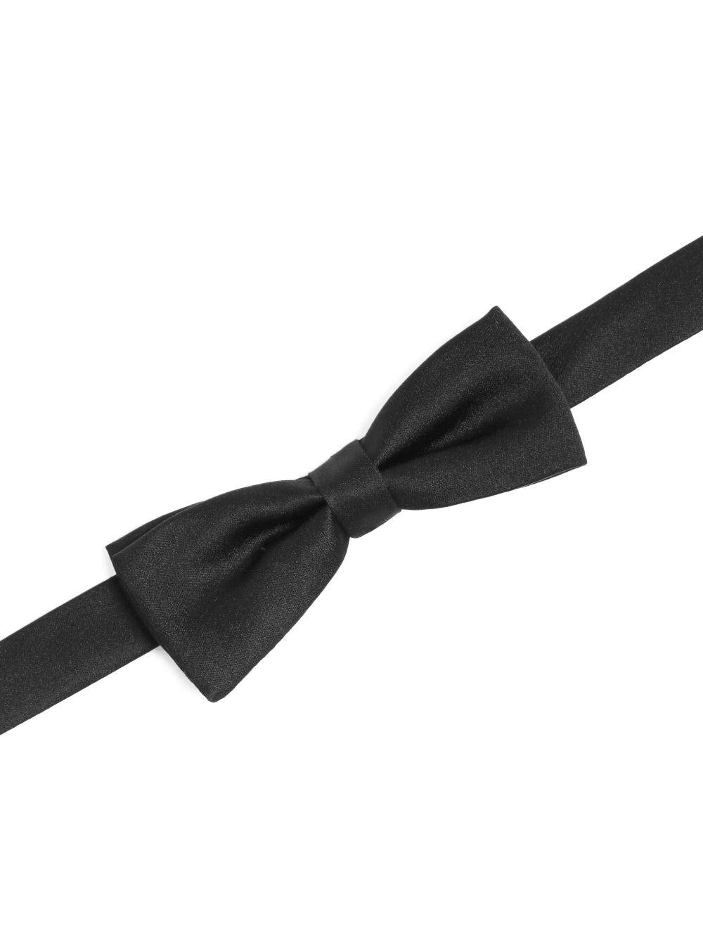 Papillon per bambino Dolce & Gabbana Kids nero con logo tono su tono - Rubino Kids