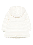 Parka per neonata Moncler Enfant bianco con ruches - Rubino Kids
