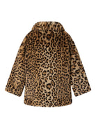 Pelliccia sintetica per bambina Bonpoint marrone con stampa animalier - Rubino Kids