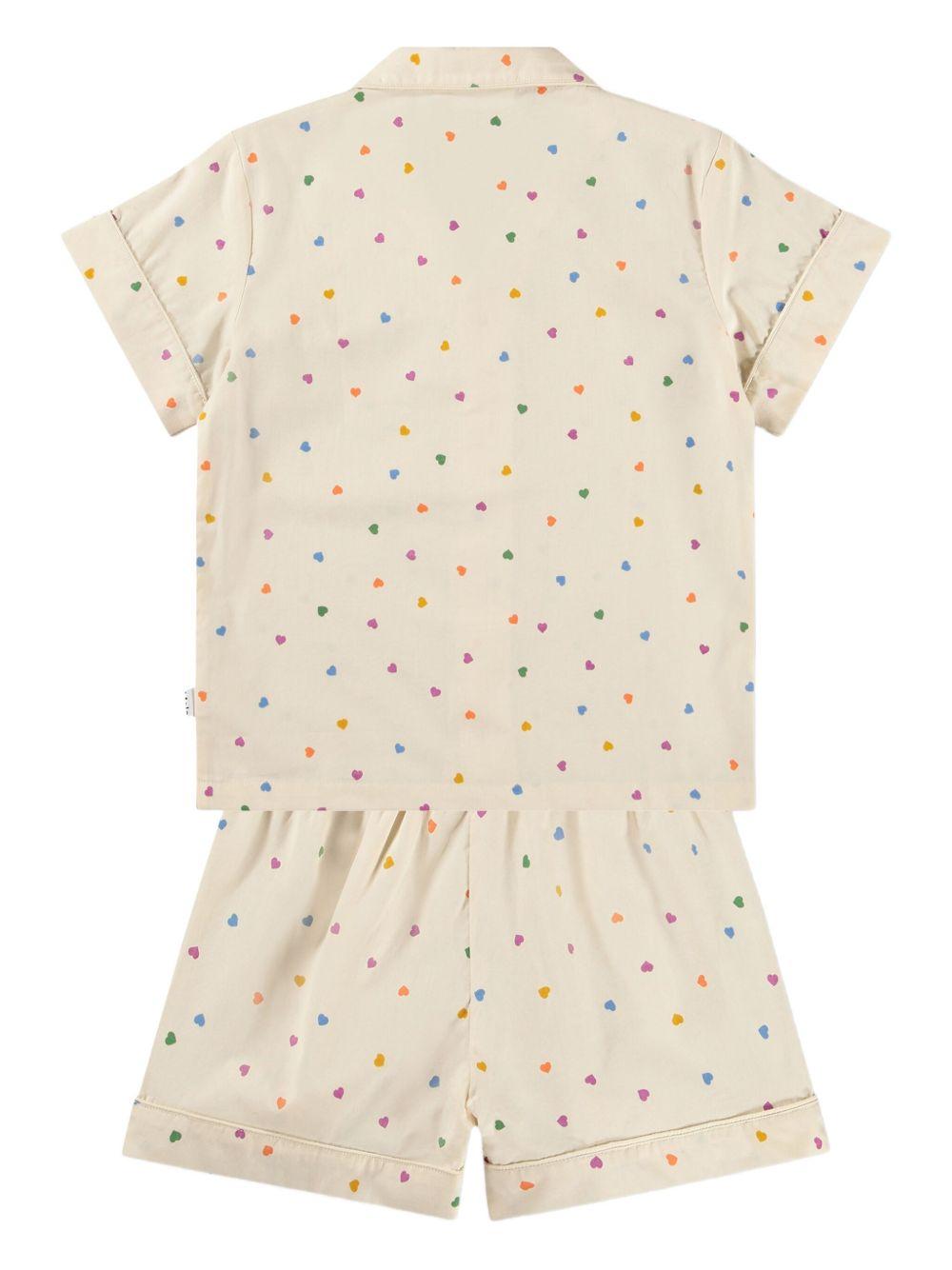 Pigiama Lexi per bambina Molo beige con motivo cuori - Rubino Kids