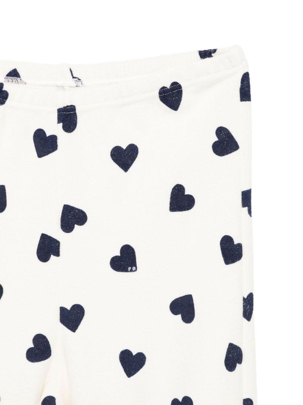 Pigiama per donna Petit Bateau bianco con stampa a cuore - Rubino Kids