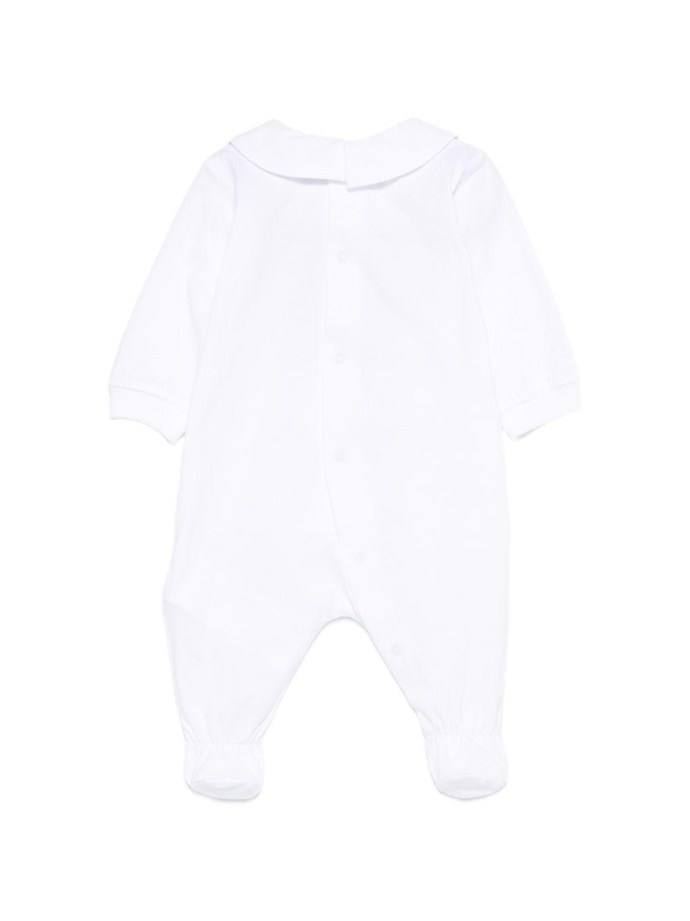 Pigiama per neonati Moschino Kids bianco con stampa grafica Teddy Bear - Rubino Kids
