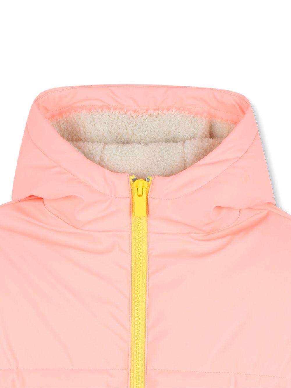 Piumino per bambina Billieblush rosa con grafica SMILE everyday - Rubino Kids