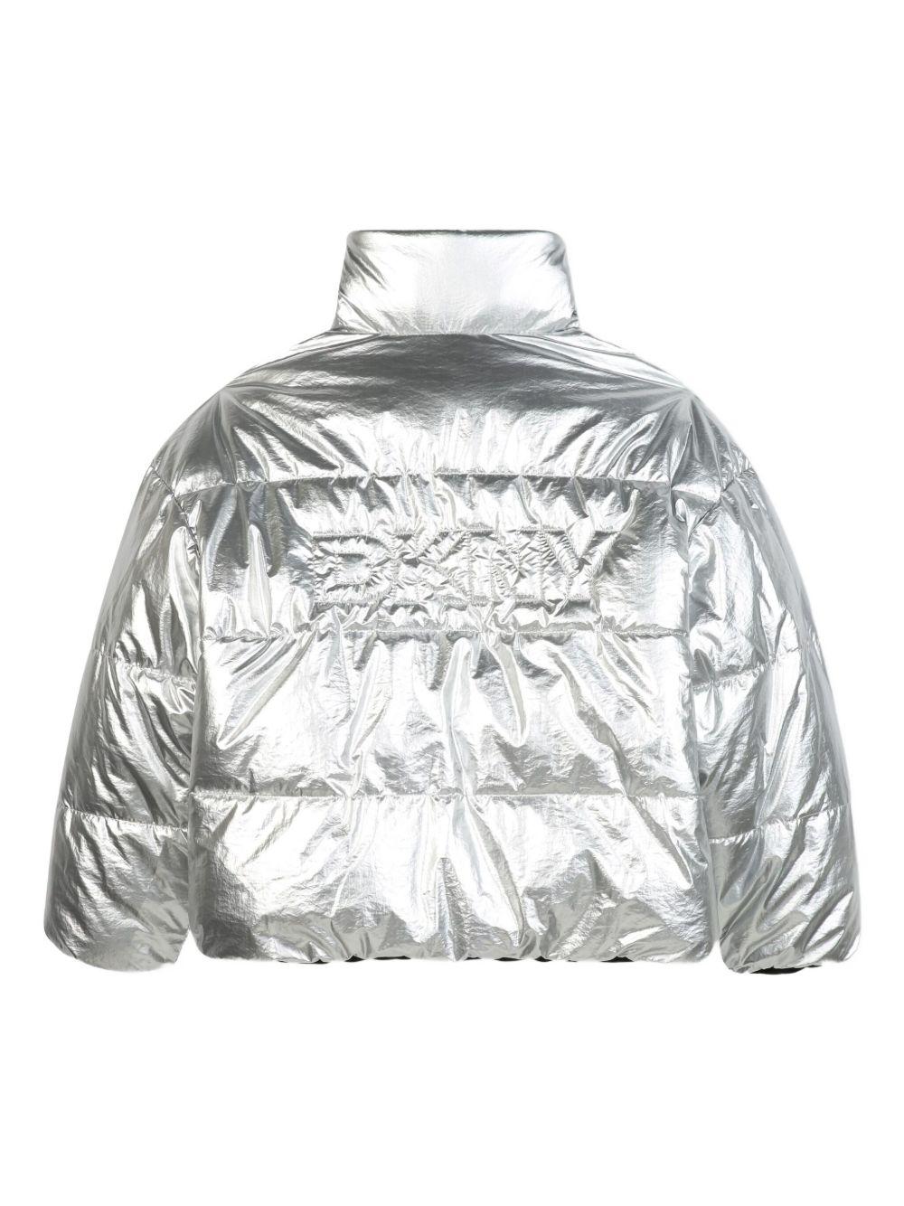 Piumino per bambina Dkny Kids nero con design trapuntato - Rubino Kids