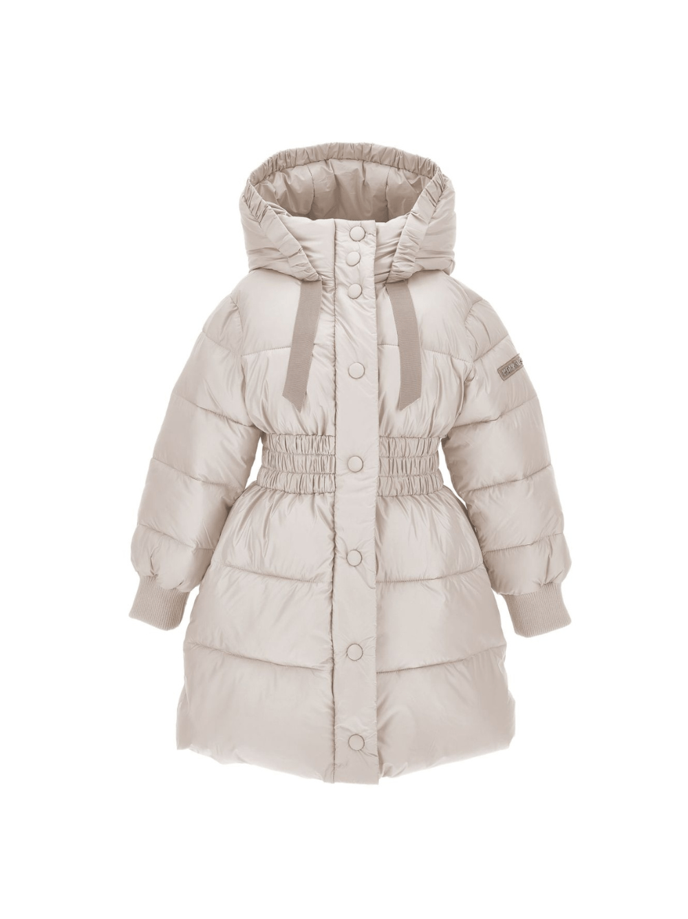 Piumino per bambina Monnalisa beige con cappuccio - Rubino Kids