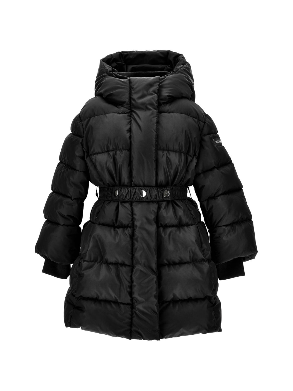 Piumino per bambina Monnalisa nero con cappuccio - Rubino Kids