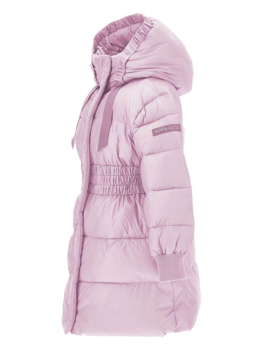 Piumino per bambina Monnalisa rosa con cappuccio - Rubino Kids