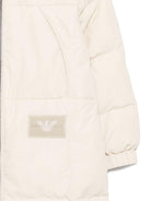 Piumino per bambino Emporio Armani Kids beige con cappuccio - Rubino Kids