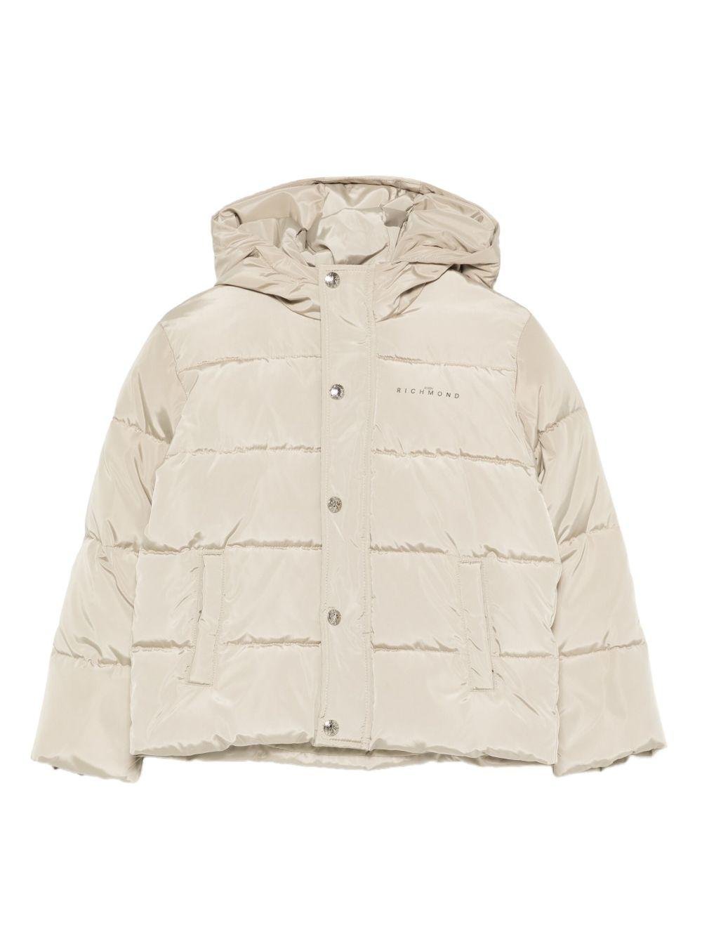 Piumino per bambino John Richmond Junior beige con cappuccio - Rubino Kids