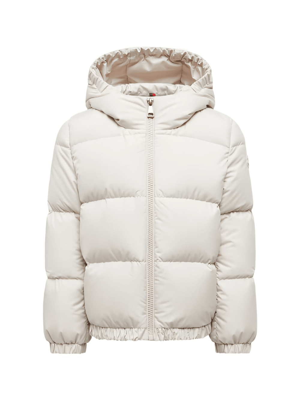 Piumino per bambino Moncler Enfant bianco con cappuccio - Rubino Kids