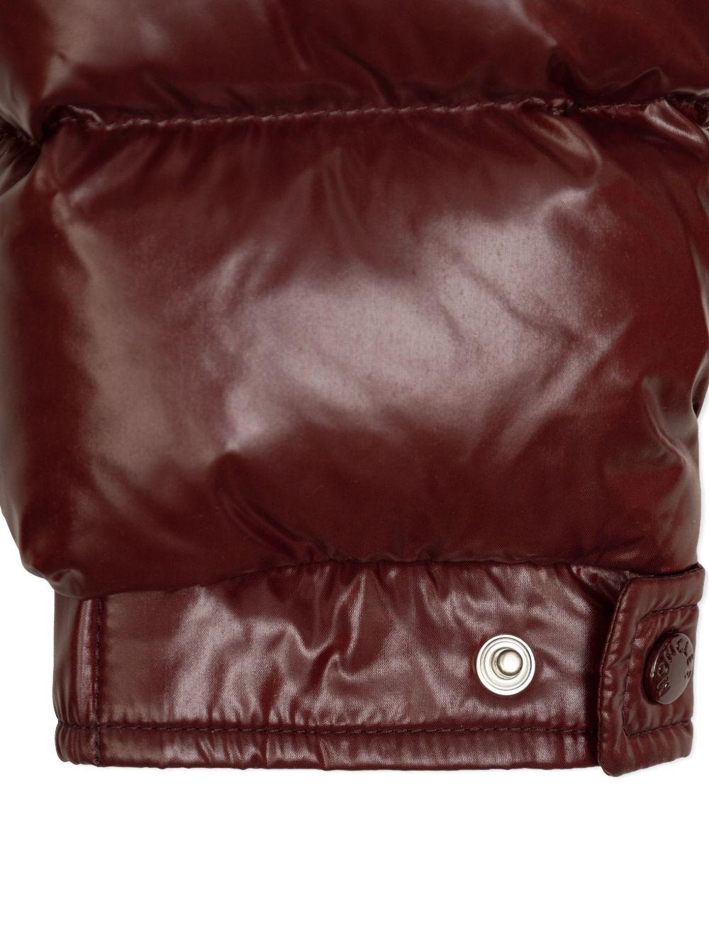 Piumino per bambino Moncler Enfant bordeaux con cappuccio - Rubino Kids